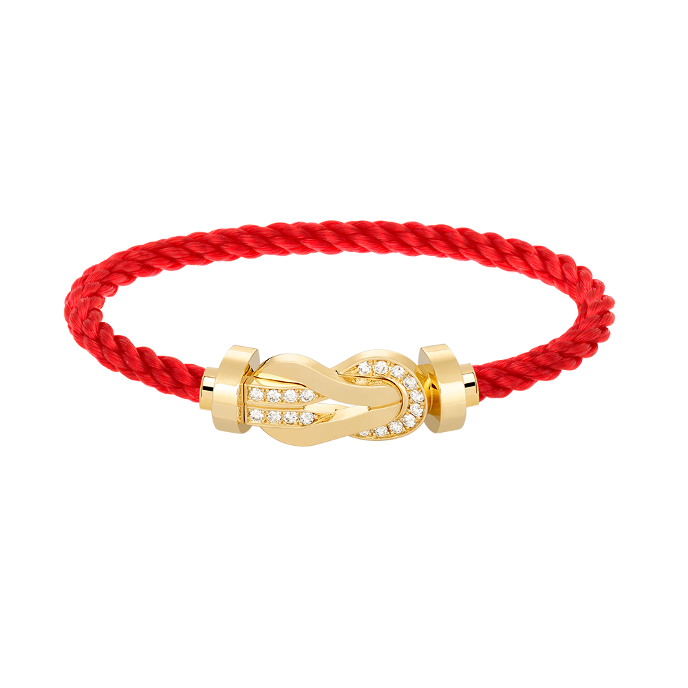 [⭐Shinejoy]CHANCE LARGE 8 FIGURE BUCKLE HALF DIAMOND BRACELET GOLD