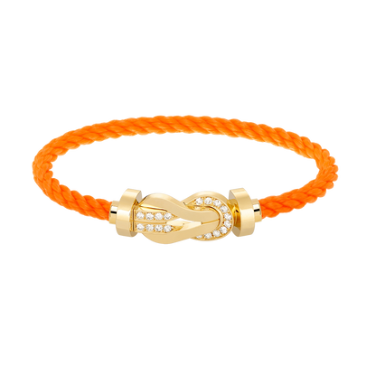[⭐Shinejoy]CHANCE LARGE 8 FIGURE BUCKLE HALF DIAMOND BRACELET GOLD