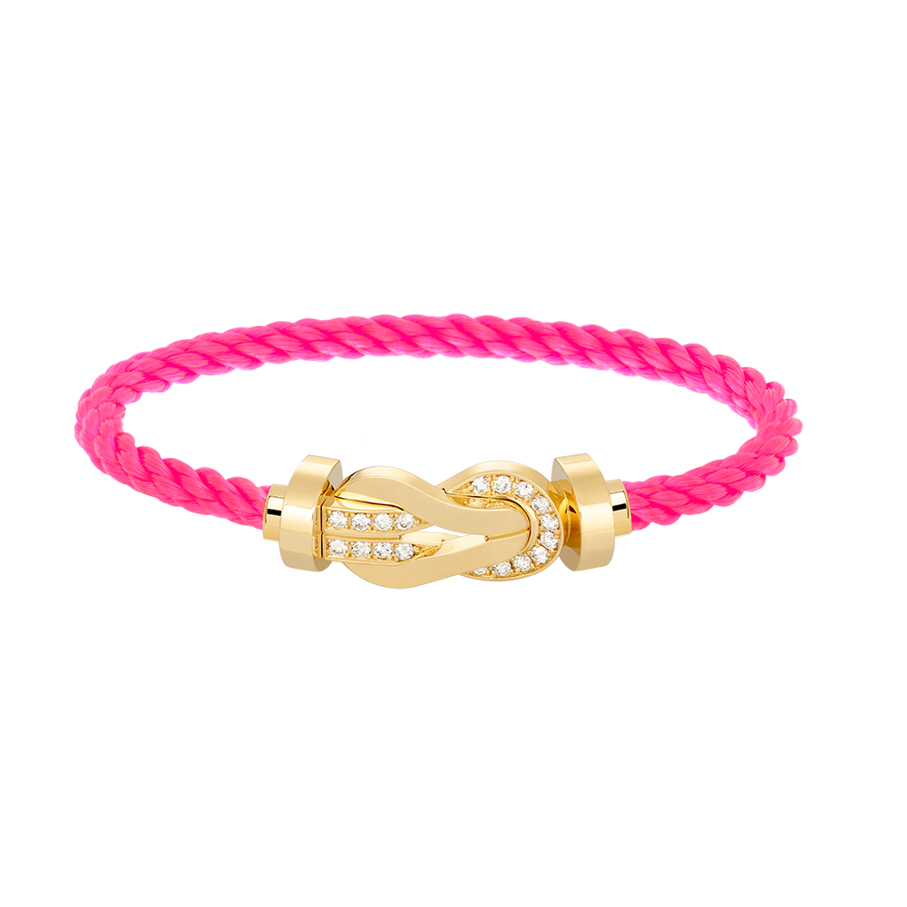 [⭐Shinejoy]CHANCE LARGE 8 FIGURE BUCKLE HALF DIAMOND BRACELET GOLD