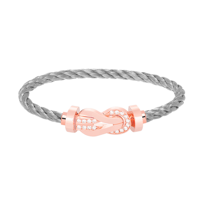 [⭐Shinejoy]CHANCE LARGE 8 FIGURE BUCKLE HALF DIAMOND BRACELET ROSE GOLD