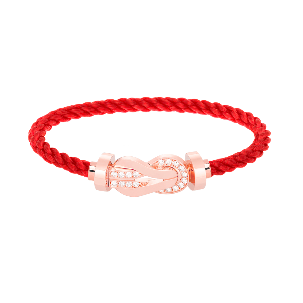 [⭐Shinejoy]CHANCE LARGE 8 FIGURE BUCKLE HALF DIAMOND BRACELET ROSE GOLD