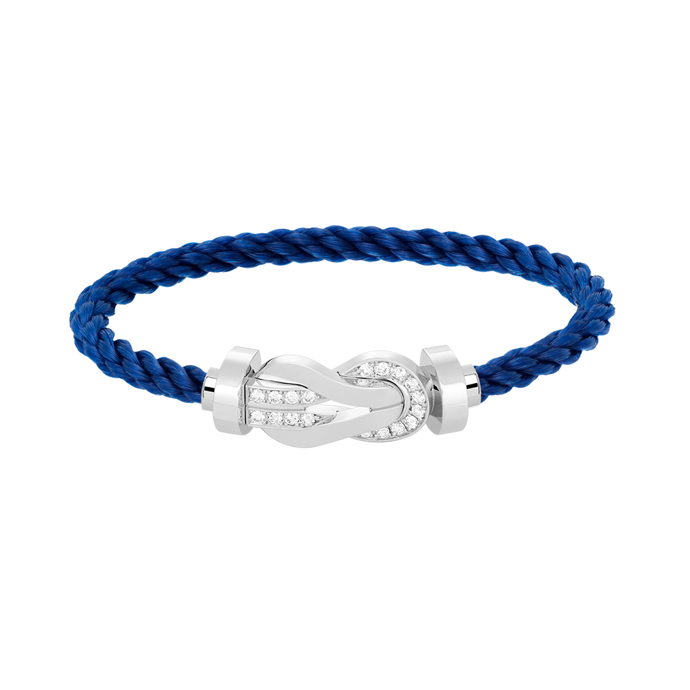 [⭐Shinejoy]CHANCE LARGE 8 FIGURE BUCKLE HALF DIAMOND BRACELET SILVER