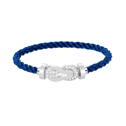 [⭐Shinejoy]CHANCE LARGE 8 FIGURE BUCKLE HALF DIAMOND BRACELET SILVER