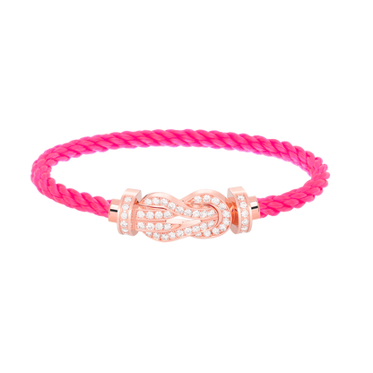 [⭐Shinejoy]CHANCE LARGE 8 FIGURE BUCKLE FULL DIAMOND BRACELET ROSE GOLD