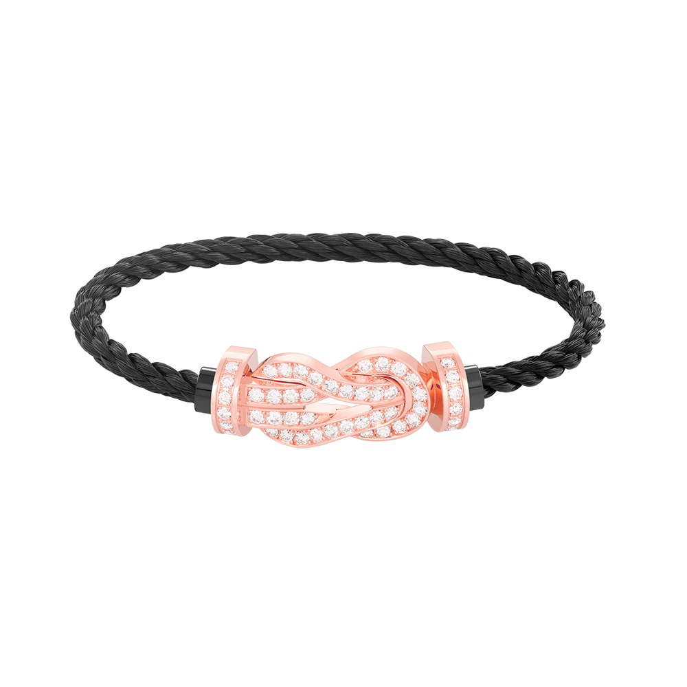 [⭐Shinejoy]CHANCE LARGE 8 FIGURE BUCKLE FULL DIAMOND BRACELET ROSE GOLD