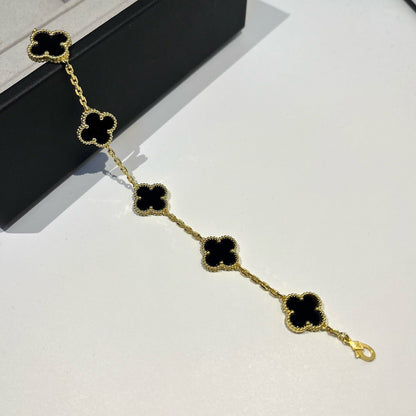 [⭐Shinejoy] CLOVER 5 MOTIF ONYXS BRACELET COLLECTION