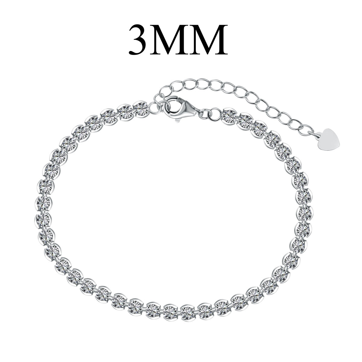 [Shinejoy Jewelry] 華やかで輝くラウンドカット デイリーブレスレット