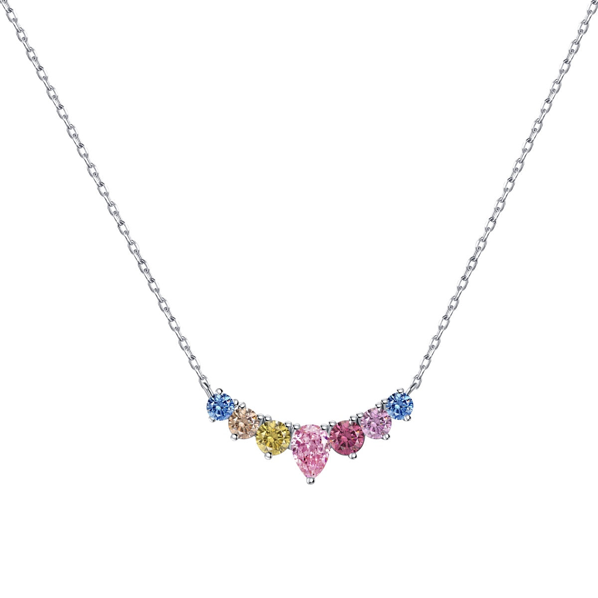 [Shinejoy Jewelry]華奢でカラフルなハートネックレス