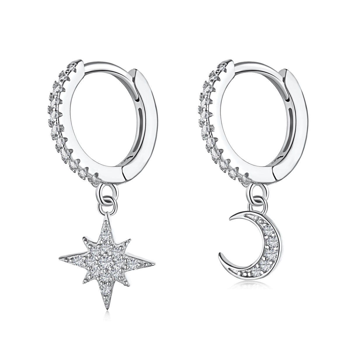 {
  "Shinejoy Jewelry": "シャインジョイ・ジュエリー",
  "Star and Moon Asymmetric Earrings": "スター＆ムーン アシンメトリーピアス"
}