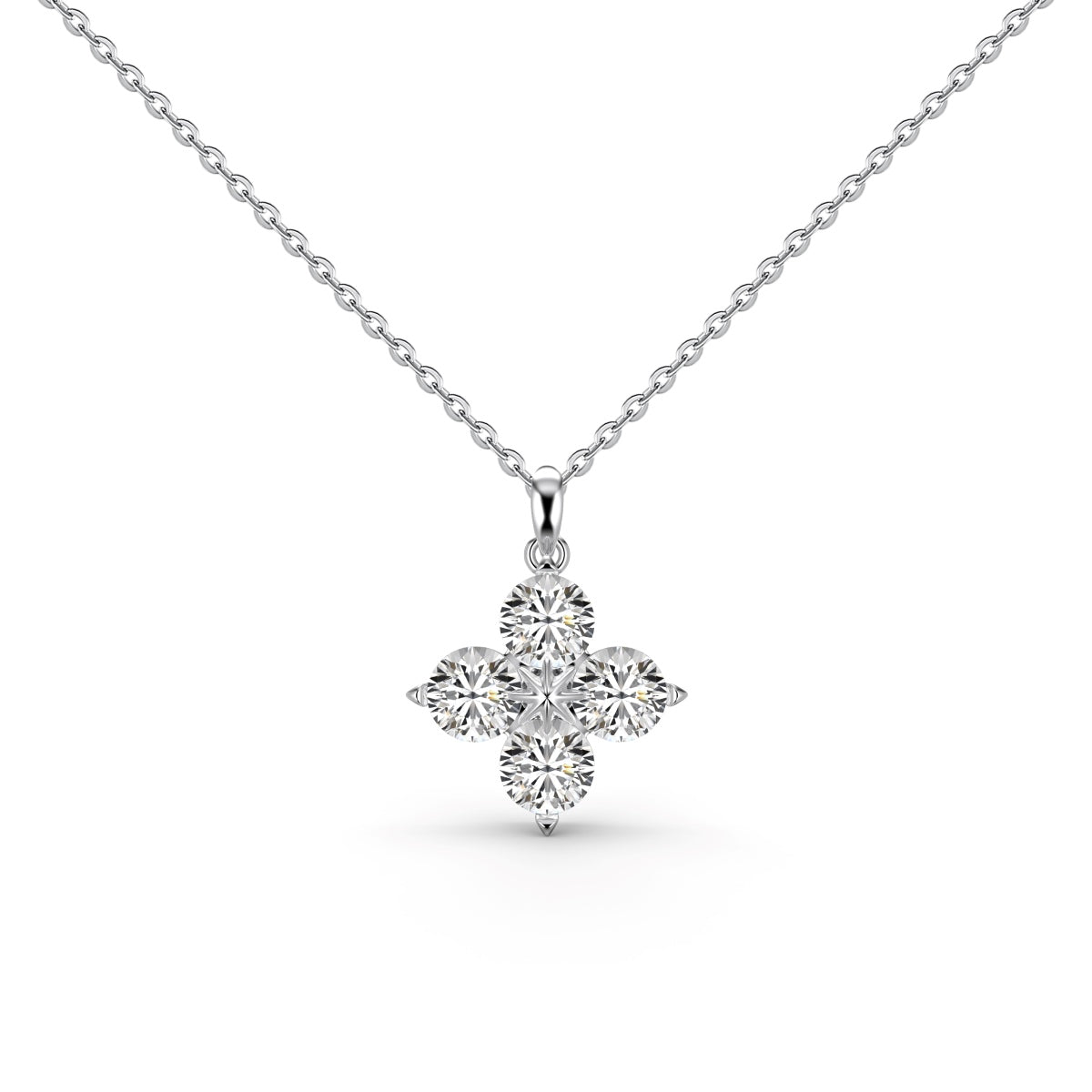 [Shinejoy Jewelry]四つ葉のクローバー＆八芒星ネックレス