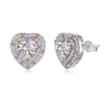 [Shinejoy Jewelry]きらめくハート型ラバーイヤリング