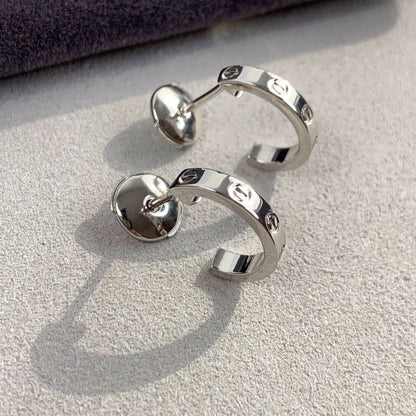 [⭐Shinejoy]LOVE EARRINGS 2.65MM SILVER