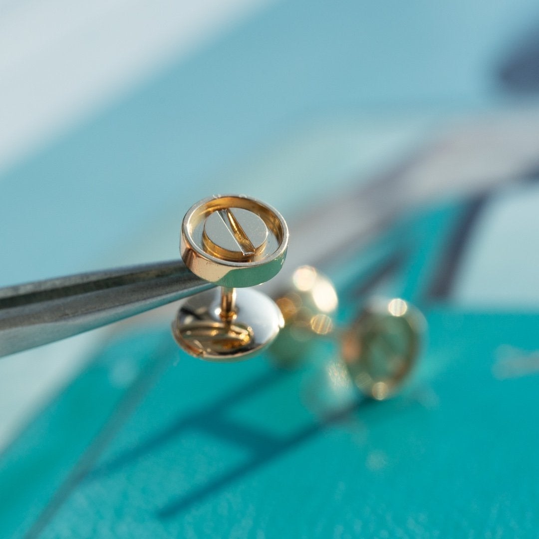 [⭐Shinejoy]LOVE ピアス ピンクゴールド 10MM