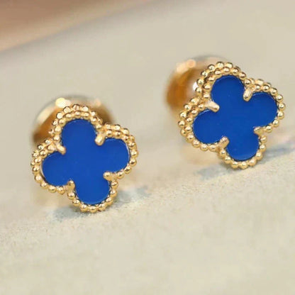 [⭐Shinejoy]CLOVER MINI 9.5MM ターコイズピアス