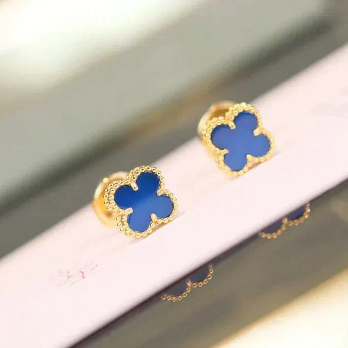 [⭐Shinejoy]CLOVER MINI 9.5MM ターコイズピアス