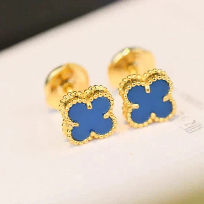 [⭐Shinejoy]CLOVER MINI 9.5MM ターコイズピアス