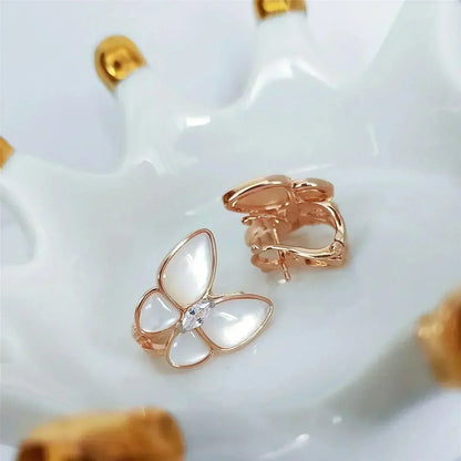[⭐Shinejoy]バタフライモップダイヤモンドピアス