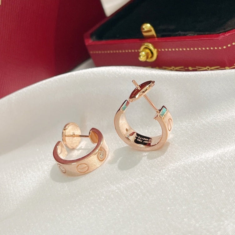 [⭐Shinejoy]LOVE イヤリング 5.7MM 2ダイヤモンド