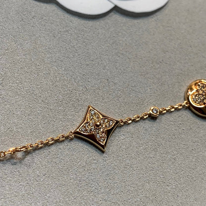 [⭐Shinejoy]STAR AND SUN 4 MOTIFS GOLD DIAMONDS BRACELET