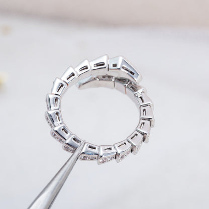[⭐Shinejoy]セルペンティ リング シルバー ダイヤモンド パヴェ 4mm