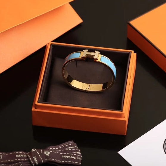 [⭐Shinejoy]H CLOUD BLUE BRACELET GOLD DIAMOND