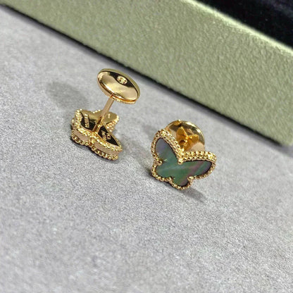 [⭐Shinejoy]バタフライ ダーク マザーオブパール ピアス