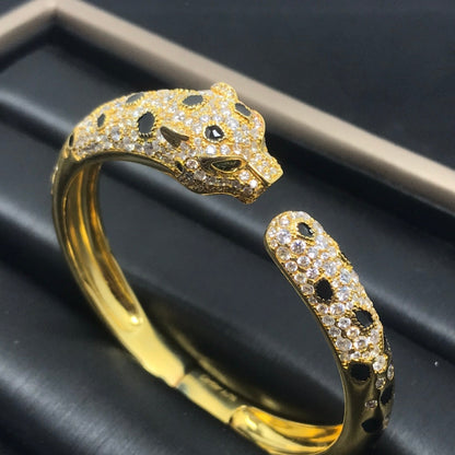 [⭐Shinejoy]パンテール ビッグブレスレット ダイヤモンド