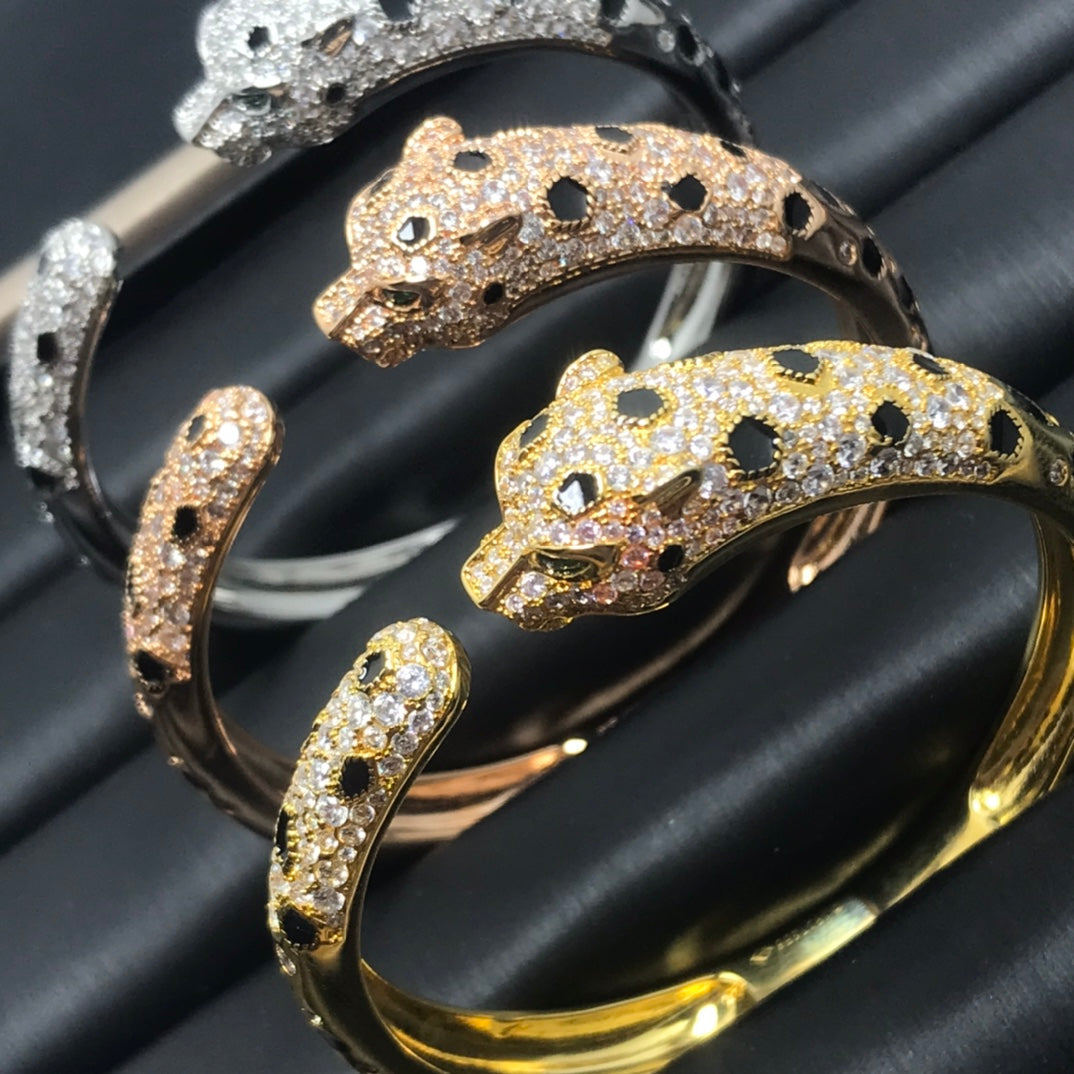 [⭐Shinejoy]パンテール ビッグブレスレット ダイヤモンド
