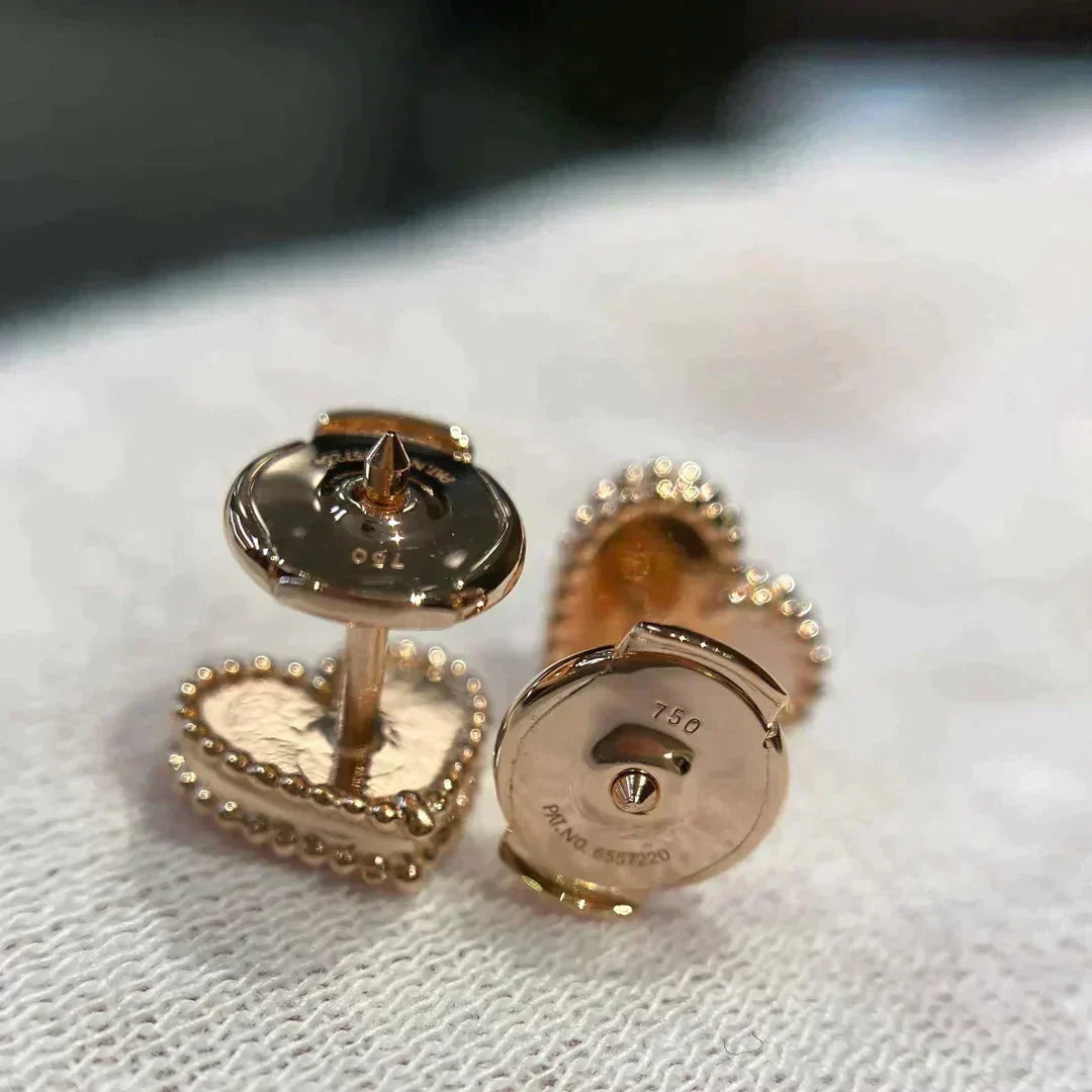 [⭐Shinejoy]ハートカーネリアン スタッドピアス