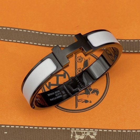 [⭐Shinejoy]H BRACELET 12MM BLACK WHITE CERAMIC