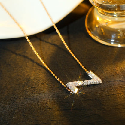 [⭐Shinejoy]VOLT SILVER DIAMOND PEDANT NECKLACE