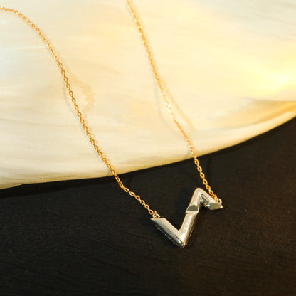 [⭐Shinejoy]VOLT SILVER DIAMOND PEDANT NECKLACE