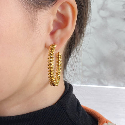 [⭐Shinejoy]CLASH LARGE HOOP EARRINGS