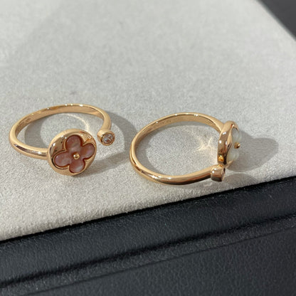 [⭐Shinejoy]SUN 1 DIAMOND PINK MOP RING