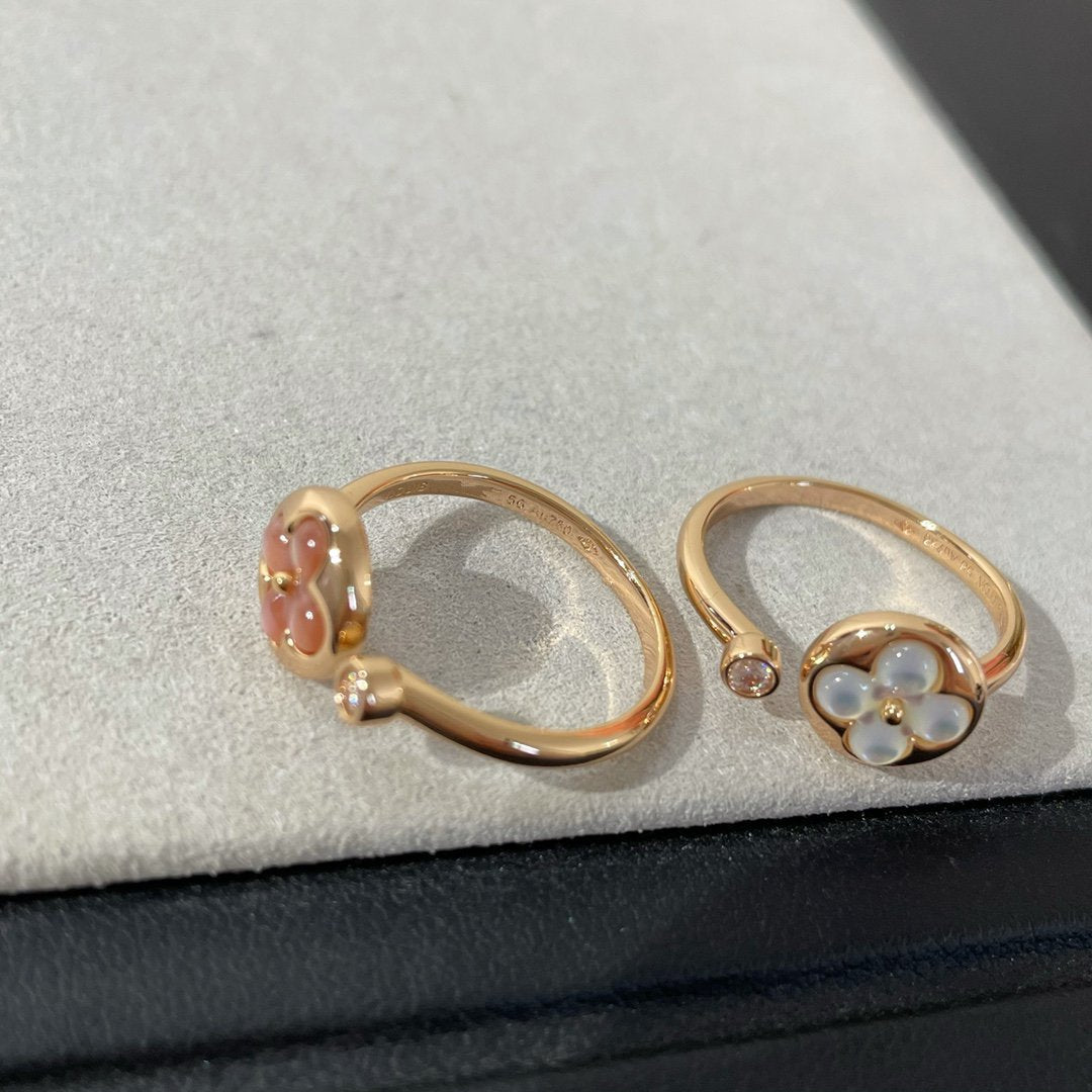 [⭐Shinejoy]SUN 1 DIAMOND PINK MOP RING