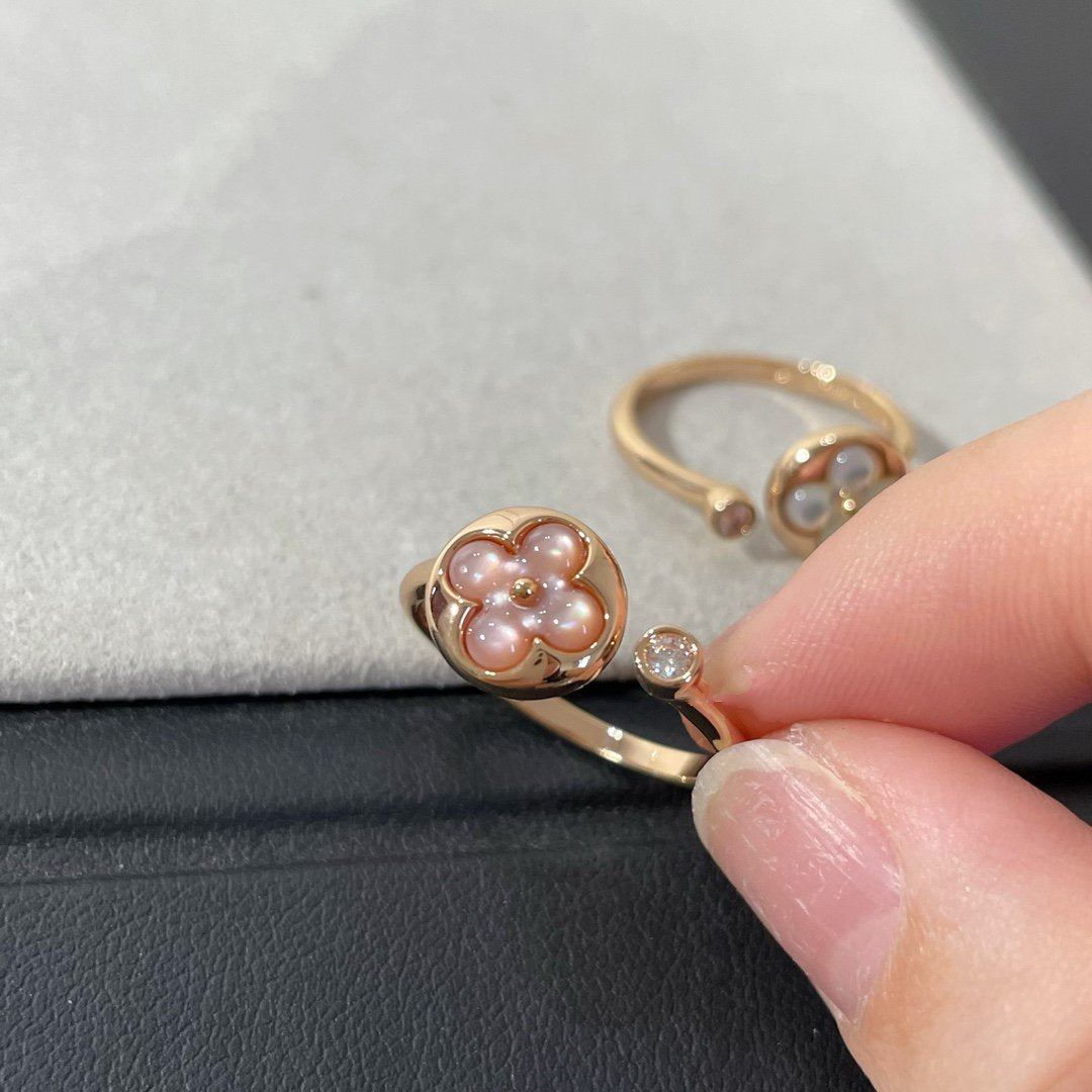 [⭐Shinejoy]SUN 1 DIAMOND PINK MOP RING