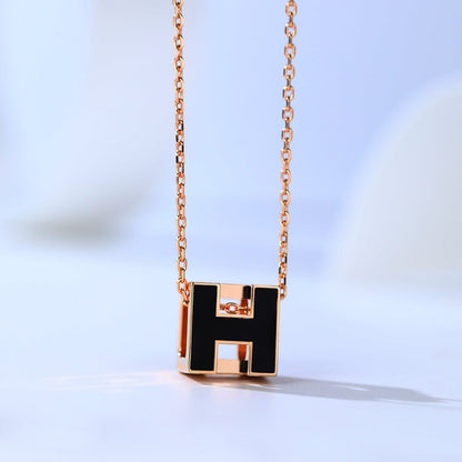 [⭐Shinejoy]H CAGE PINK GOLD NECKLACE