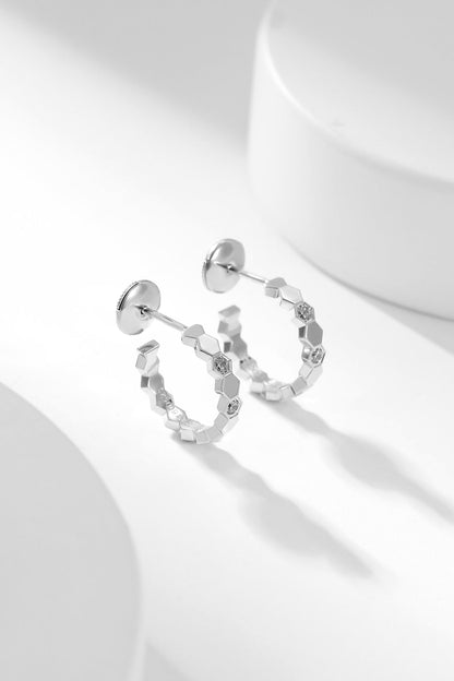 [⭐Shinejoy]BEE LOVE DIAMOND HOOP EARRINGS