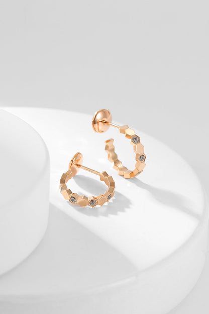 [⭐Shinejoy]BEE LOVE DIAMOND HOOP EARRINGS