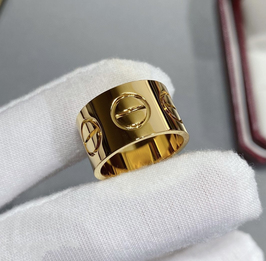 [⭐Shinejoy]LOVE 11MM ラージリング