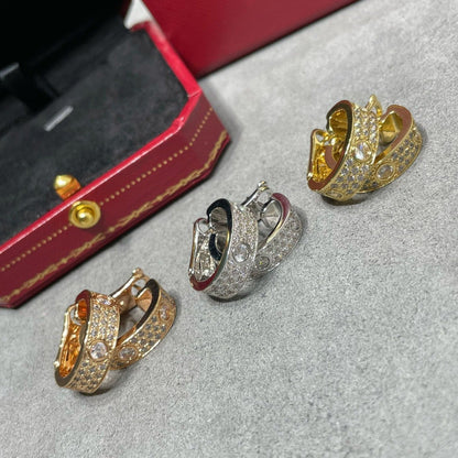 [⭐Shinejoy]LOVE 5.5MM ダイヤモンドパヴェピアス
