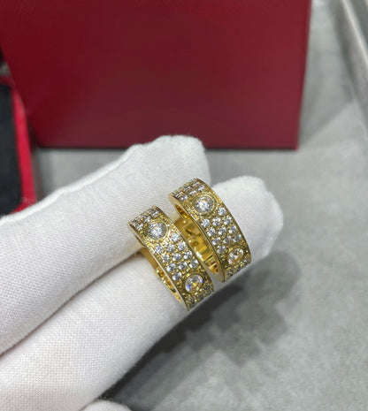 [⭐Shinejoy]LOVE 5.5MM ダイヤモンドパヴェピアス