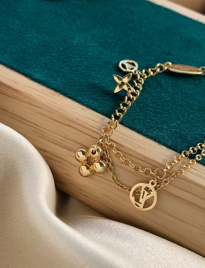 [⭐Shinejoy]BLOOMING PINK GOLD MOP BRACELET