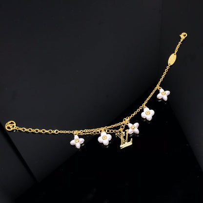 [⭐Shinejoy]LOGO 6 MOTIF STAR AND SUN GOLD BRACELET