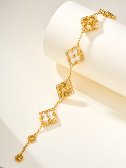[⭐Shinejoy]B.C.L ENAMELED Five-Flower Bracelet（Various Colors) BIG SIZE