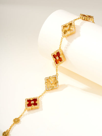 [⭐Shinejoy]B.C.L ENAMELED Five-Flower Bracelet（Various Colors) BIG SIZE