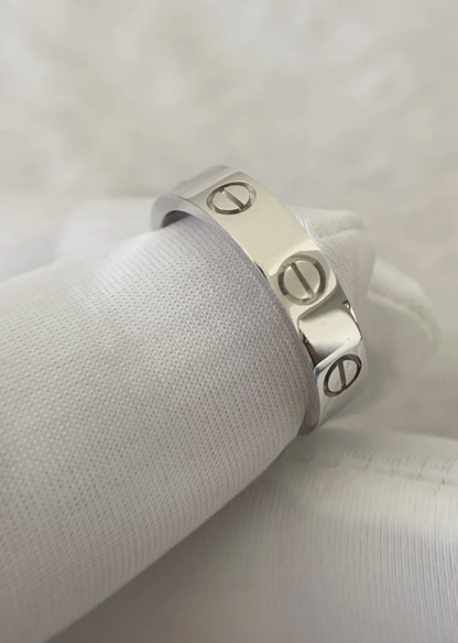 [⭐Shinejoy]LOVE RING 4MM 1P ダイヤ シルバー