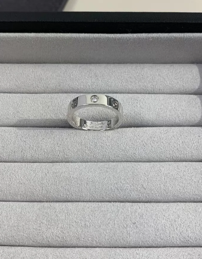 [⭐Shinejoy]LOVE RING 4MM 1P ダイヤ シルバー