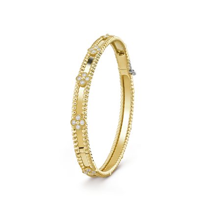 [⭐Shinejoy]CLOVER BRACELET 4MM DIAMONDS