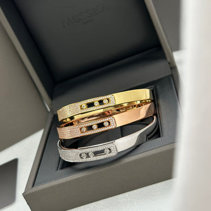 [⭐Shinejoy]Move Noa Rose Gold Pavé Diamond Bangle Bracelet